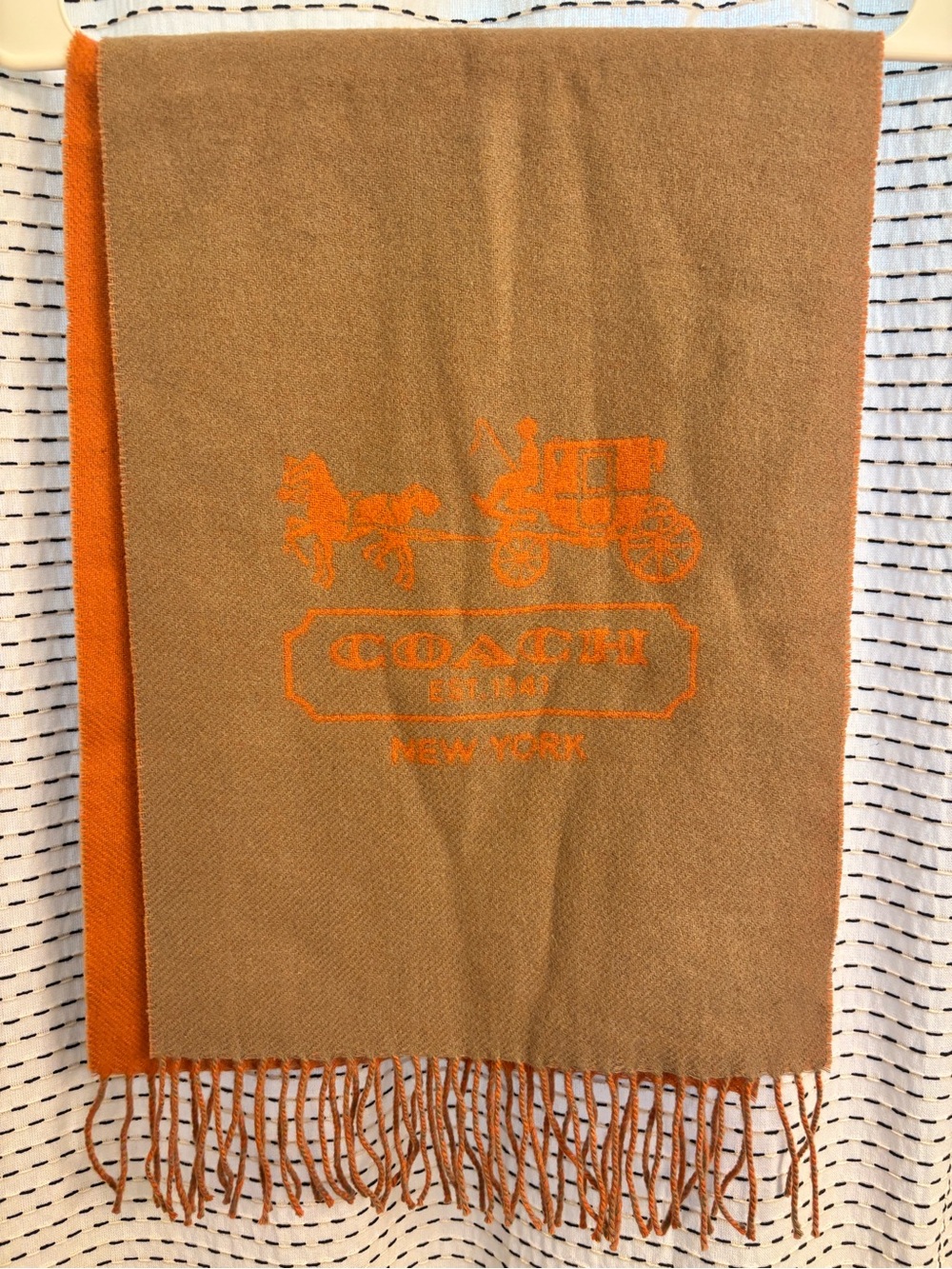 Coach 100% Cashmere Logo Scarf